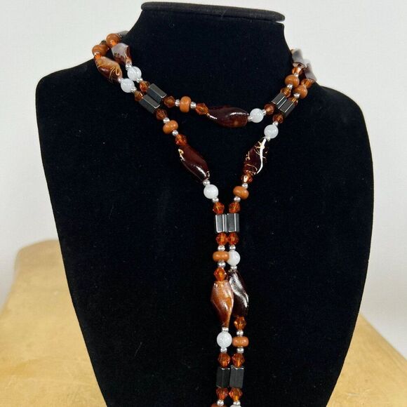 Brown Stone Magnetic Waist Beads - Bohemian Fairycore Earthy Belly Waist Chain - Picture 5 of 7